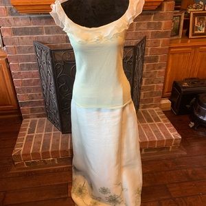 Kate Unger green long special occasion formal 2/pc